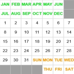 Calendar Puzzle Piece 4