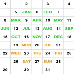 7x9 Calendar Puzzle Solver